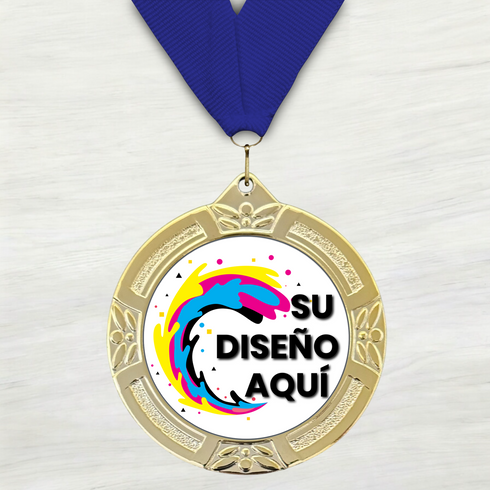Medalla de Metal Personalizada de 2.5" con Cinta MDL751